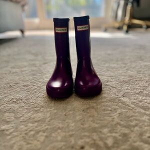 ❤️Hunter Kids Purple Rain Boots, EUC